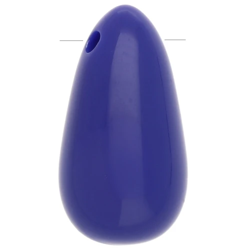 Pendente a forma di pera in acrilico 33x18 mm - Blu reale x1