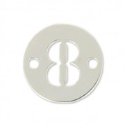 Separatore 2 fori numero 8 - mm. 8.5 in Argento 925 x1|raw }}