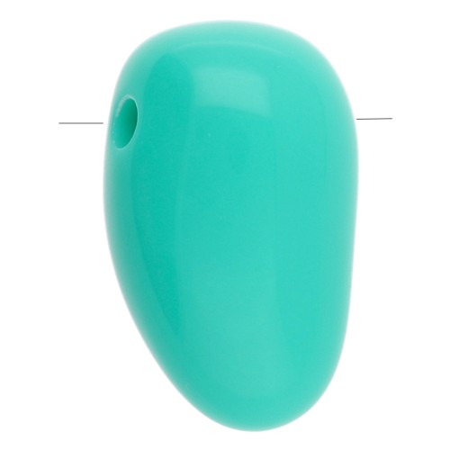 Pendente acrilico 24x14 mm - Turchese x1