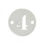 Separatore 2 fori numero 4 - mm. 8.5 in Argento 925 x1|raw }}
