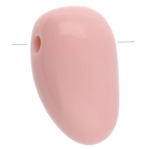 Pendente acrilico 24x14 mm - Rosa chiaro x1