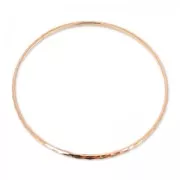 Braccialetto rigido piatto sfaccettato mm.68 dorato rosa HQ x1