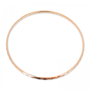 Braccialetto rigido piatto sfaccettato mm.68 dorato rosa HQ x1