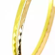 Braccialetto rigido piatto sfaccettato mm.68 dorato rosa HQ x1