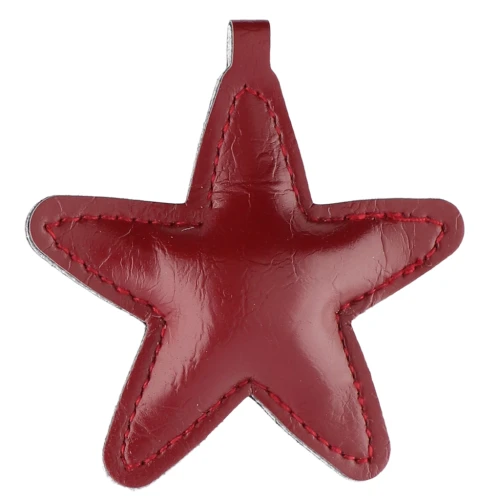 Ciondolo a stella da 68 mm per borsa - PU - Bordeaux x1