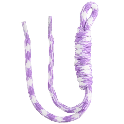 Attacco paracord per portachiavi e borsa grigri - 22 cm - Malva - Bianco x1