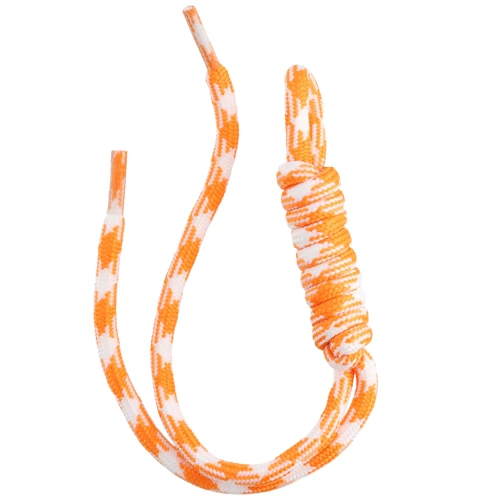 Attacco paracord per portachiavi e borsa grigri - 22 cm - Arancione - Bianco x1