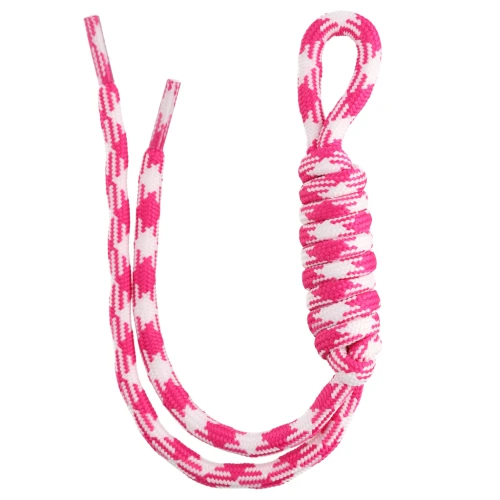 Attacco paracord per portachiavi e borsa grigri - 22 cm - Fucsia - Bianco x1