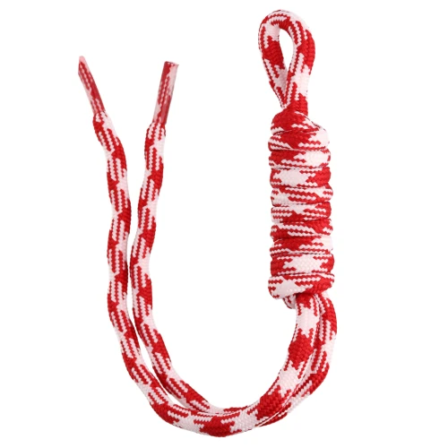 Attacco paracord per portachiavi e borsa grigri - 22 cm - Rosso - Bianco x1