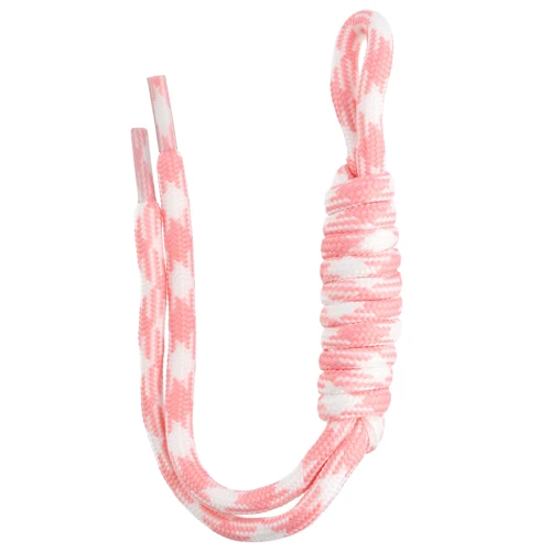 Attacco paracord per portachiavi e borsa grigri - 22 cm - Rosa chiaro Bianco x1