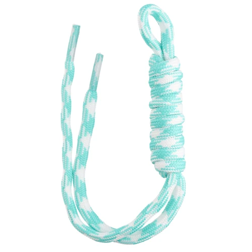 Attacco paracord per portachiavi e borsa grigri - 22 cm - Turchese Bianco x1