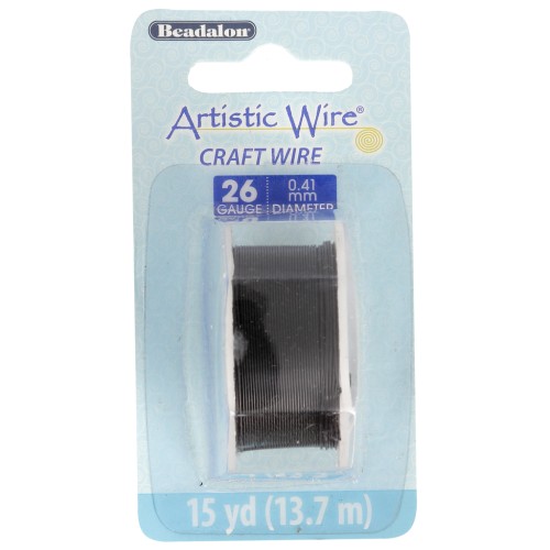 Filo di rame artistico 0,41 mm anti-ossidazione - Nero x13,7m