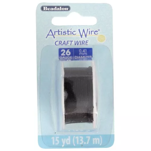 Filo di rame artistico 0,41 mm anti-ossidazione - Nero x13,7m