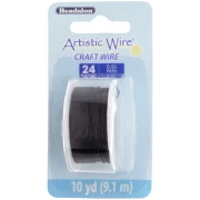 Filo di rame artistico 0,51 mm anti-ossidazione - Nero x9,1m