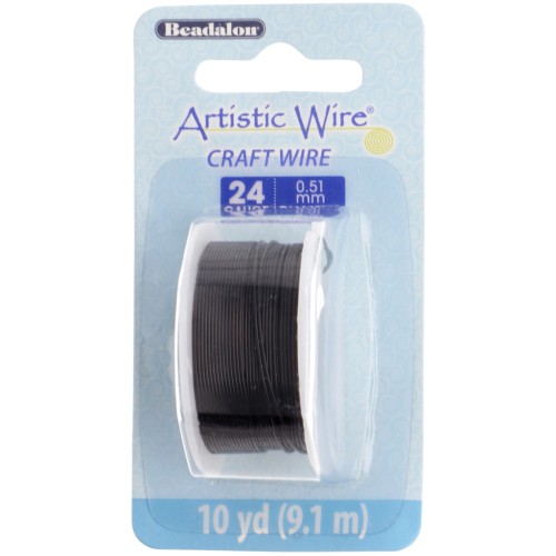 Filo di rame artistico 0,51 mm anti-ossidazione - Nero x9,1m