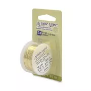 Filo d'ottone Artistic Wire mm. 0.51 Ottone Giallo x9,1m