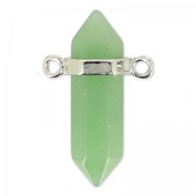 Separatore a pointe esagono 2 anelli mm.31 Aventurine x1|raw }}