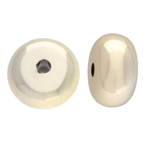 Perle rotonde 17x9,5 mm in acrilico metallizzato CCB - Dorato x6