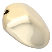 Perlina ovale irregolare sfaccettata 36x29 mm CCB in acrilico metallizzato - Oro x1