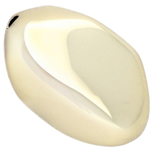 CCB Acrilico metallizzato 27x20 mm Perla ovale irregolare sfaccettata - Dorato x1