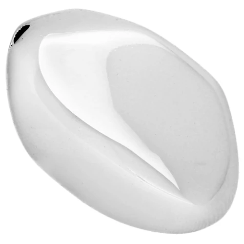 CCB Metallic Acrylic 27x20 mm Perla ovale irregolare sfaccettata - Argento x1