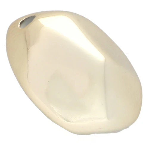 Perla ovale sfaccettata irregolare 20x15 mm in acrilico metallizzato CCB - Dorato x4