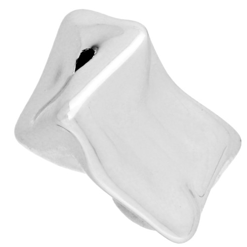 CCB Metallic Acrylic 20x17.5mm Perla irregolare - Argento x1