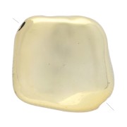 CCB Perle diamantate irregolari in acrilico metallizzato 15x16 mm - Dorato x4|raw }}