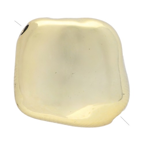 CCB Perle diamantate irregolari in acrilico metallizzato 15x16 mm - Dorato x4