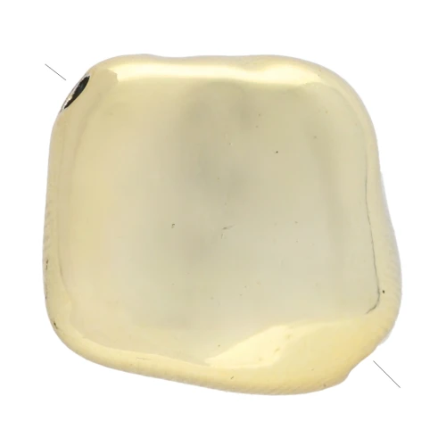 CCB Perle diamantate irregolari in acrilico metallizzato 15x16 mm - Dorato x4