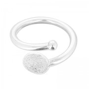 Anello flessibile taglia 54 con plateau 8 mm in Argento 925 x1|raw }}