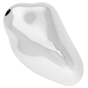 Perla irregolare 36x23 mm in acrilico metallizzato CCB - Argento x1