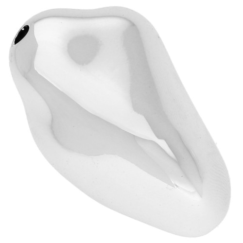 Perla irregolare 36x23 mm in acrilico metallizzato CCB - Argento x1