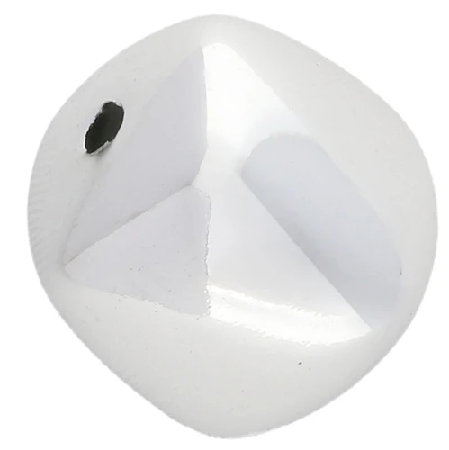 Perla cubica irregolare CCB Metallic Acrylic 16x17 mm - Argento x1