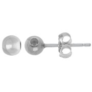 Orecchini 4 mm con tappo - Argento 925 x2|raw }}