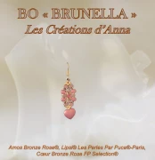 Perle di vetro Amos® di Puca® 5x8 mm - Bronzo antracite x10g