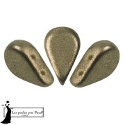 Perle di vetro Amos® di Puca® 5x8 mm - Verde bronzo x10g|raw }}