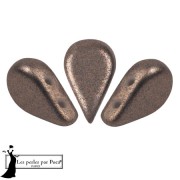 Perle di vetro Amos® di Puca® 5x8 mm - Grigio Bronzo x10g|raw }}