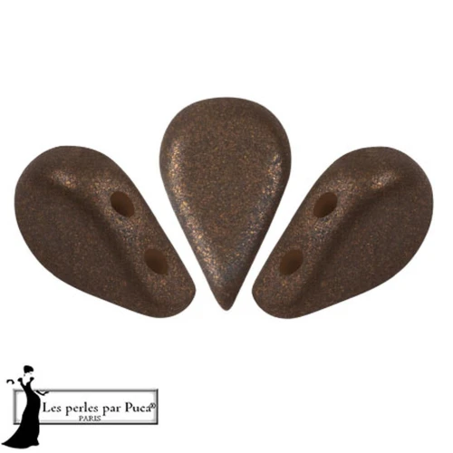 Perle di vetro Amos® by Puca® 5x8 mm - Bronzo Marrone x10g
