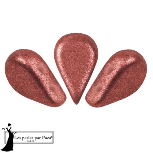 Perle di vetro Amos® di Puca® 5x8 mm - Bronzo rosa x10g