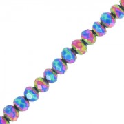 Tonde schiacciate sfaccettate mm. 3x2 Iris x34cm