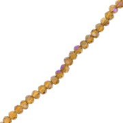 Perla sfaccettata rotonda - rotonda appiattita - 3,5x3 mm Topazio x34cm|raw }}