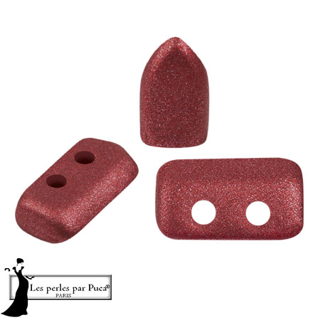 Perle di vetro Piros® by Puca® 2x5 mm - Granato lucido x10g