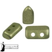 Perle di vetro Piros® by Puca® 2x5 mm - Metal Shine Olivine x10g|raw }}