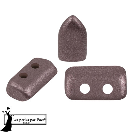 Perle di vetro Piros® by Puca® 2x5 mm - Metal Shine Plum x10g