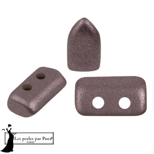 Perle di vetro Piros® by Puca® 2x5 mm - Metal Shine Plum x10g