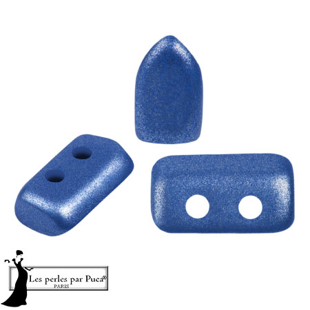 Perle di vetro Piros® by Puca® 2x5 mm - Metal Shine Royal Blue x10g