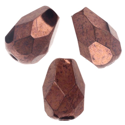 Perle sfaccettate 7x5 mm - Bronzo scuro x25