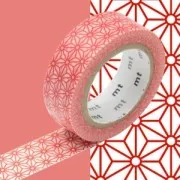 Masking Tape 15 mm Stelle Rosso Asanoha Shuaka x10m