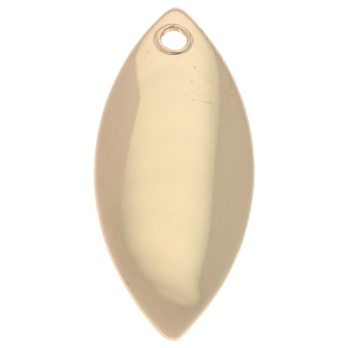 Ciondolo a navetta 16x7 mm - Dorato x1